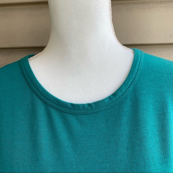 •Serena Williams• Jade Green Fringe Tunic Top-Med - Picture 5 of 9